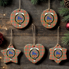 Bruce Ancient Tartan Crest Christmas Ceramic Ornament