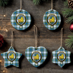 Campbell Dress Ancient Tartan Crest Christmas Ceramic Ornament