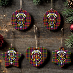 Carnegie Modern Tartan Crest Christmas Ceramic Ornament