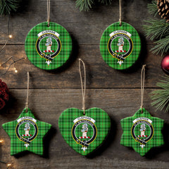 Clephan (or Clephane) Tartan Crest Christmas Ceramic Ornament