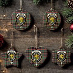 Cumming Hunting Ancient Tartan Crest Christmas Ceramic Ornament