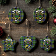 Ferguson Tartan Crest Christmas Ceramic Ornament