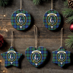 Fletcher Ancient Tartan Crest Christmas Ceramic Ornament