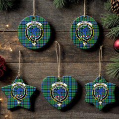 Forsyth Ancient Tartan Crest Christmas Ceramic Ornament