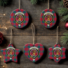 Fotheringham Tartan Crest Christmas Ceramic Ornament