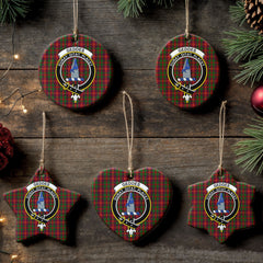 Geddes Tartan Crest Christmas Ceramic Ornament
