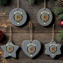 Gladstone Tartan Crest Christmas Ceramic Ornament