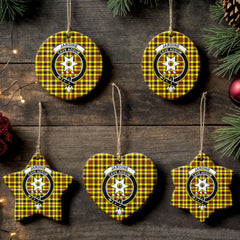 Jardine Tartan Crest Christmas Ceramic Ornament