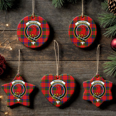 MacNicol (of Scorrybreac) Tartan Crest Christmas Ceramic Ornament