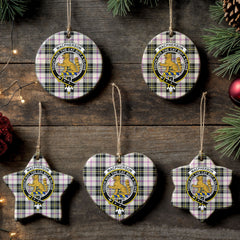 MacPherson Dress Ancient Tartan Crest Christmas Ceramic Ornament