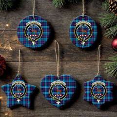 McCorquodale Tartan Crest Christmas Ceramic Ornament