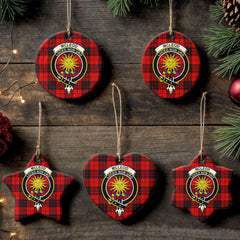 McLeod of Raasay Tartan Crest Christmas Ceramic Ornament