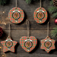 Munro Ancient Tartan Crest Christmas Ceramic Ornament