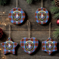 Pennycook Tartan Crest Christmas Ceramic Ornament
