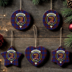 Wedderburn Tartan Crest Christmas Ceramic Ornament