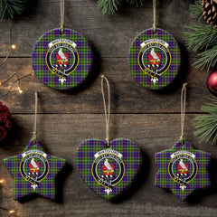Whiteford Tartan Crest Christmas Ceramic Ornament