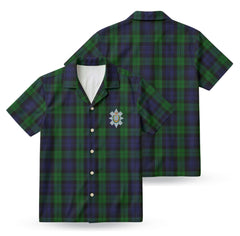 Black Watch Tartan Crest Hawaiian Shirt