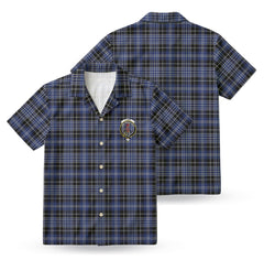 Clark Modern Tartan Crest Hawaiian Shirt