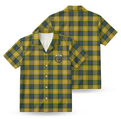 Fraser (of Lovat) Yellow Tartan Crest Hawaiian Shirt