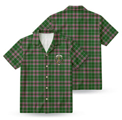 Gray Hunting Tartan Crest Hawaiian Shirt