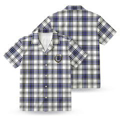 Hannay Modern Tartan Crest Hawaiian Shirt