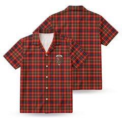 Innes Modern Tartan Crest Hawaiian Shirt