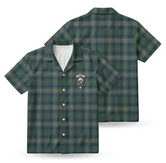 Kennedy Modern Tartan Crest Hawaiian Shirt