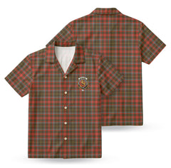 MacIntosh Hunting Weathered Tartan Crest Hawaiian Shirt