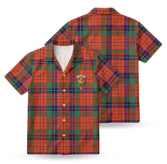 Nicolson Ancient Old Tartan Crest Hawaiian Shirt