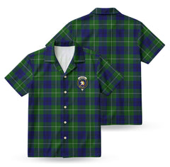 Oliphant Modern Tartan Crest Hawaiian Shirt
