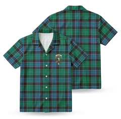 Stewart Old Ancient Tartan Crest Hawaiian Shirt