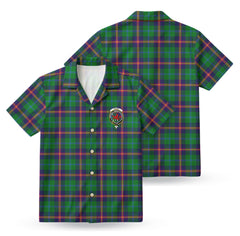 Young Modern Tartan Crest Hawaiian Shirt
