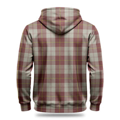 Cunningham Burgundy Dancers Tartan Crest Hoodie