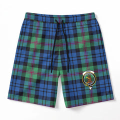 Baird Ancient Tartan Crest Men's Beach Shorts
