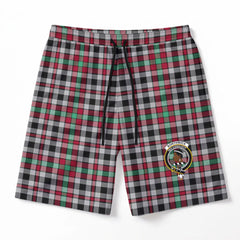 Borthwick Ancient Tartan Crest Men's Beach Shorts