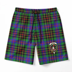 Brodie Hunting Modern Tartan Crest Men's Beach Shorts