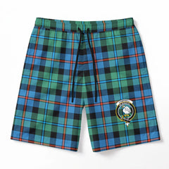 Campbell of Cawdor Ancient Tartan Crest Men's Beach Shorts