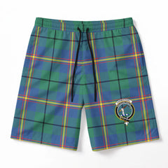 Carmichael Ancient Tartan Crest Men's Beach Shorts