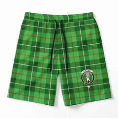 Clephan (or Clephane) Tartan Crest Men's Beach Shorts