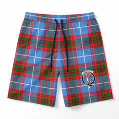 Dalmahoy Tartan Crest Men's Beach Shorts