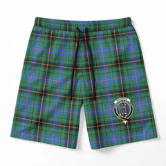 Davidson Ancient Tartan Crest Men's Beach Shorts