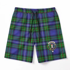 Donnachaidh Tartan Crest Men's Beach Shorts