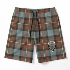 Fergusson Weathered Tartan Crest Men's Beach Shorts