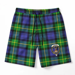 Gordon Modern Tartan Crest Men's Beach Shorts