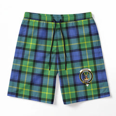 Gordon Old Ancient Tartan Crest Men's Beach Shorts