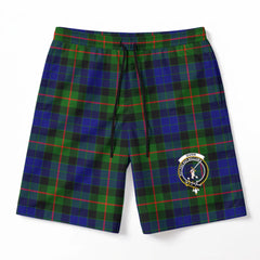 Gunn Modern Tartan Crest Men's Beach Shorts