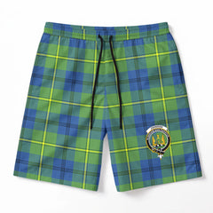 Johnson Ancient Tartan Crest Men's Beach Shorts
