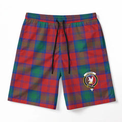 Lindsay Modern Tartan Crest Men's Beach Shorts