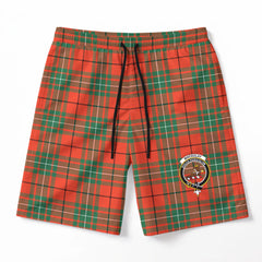 MacAulay Ancient Tartan Crest Men's Beach Shorts