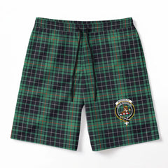 MacAuley Hunting Ancient Tartan Crest Men's Beach Shorts